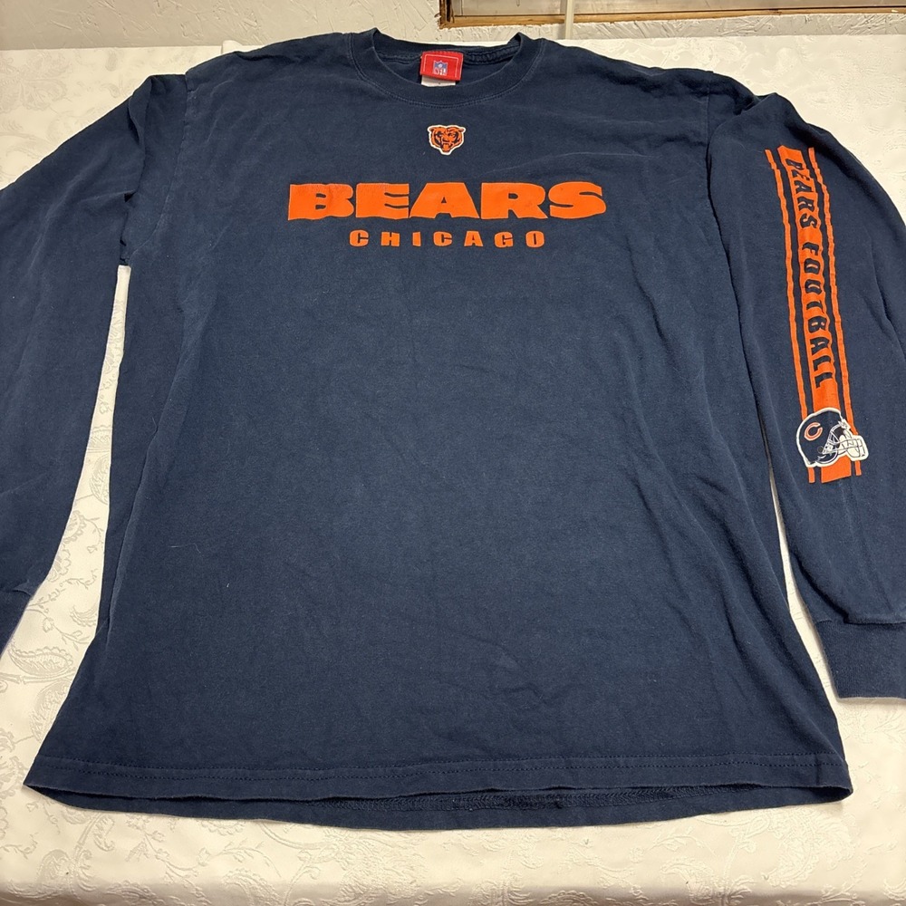 Vintage NFL Chicago Bears Graphic Long‎ Sleeve T Shirt Men's Size L
